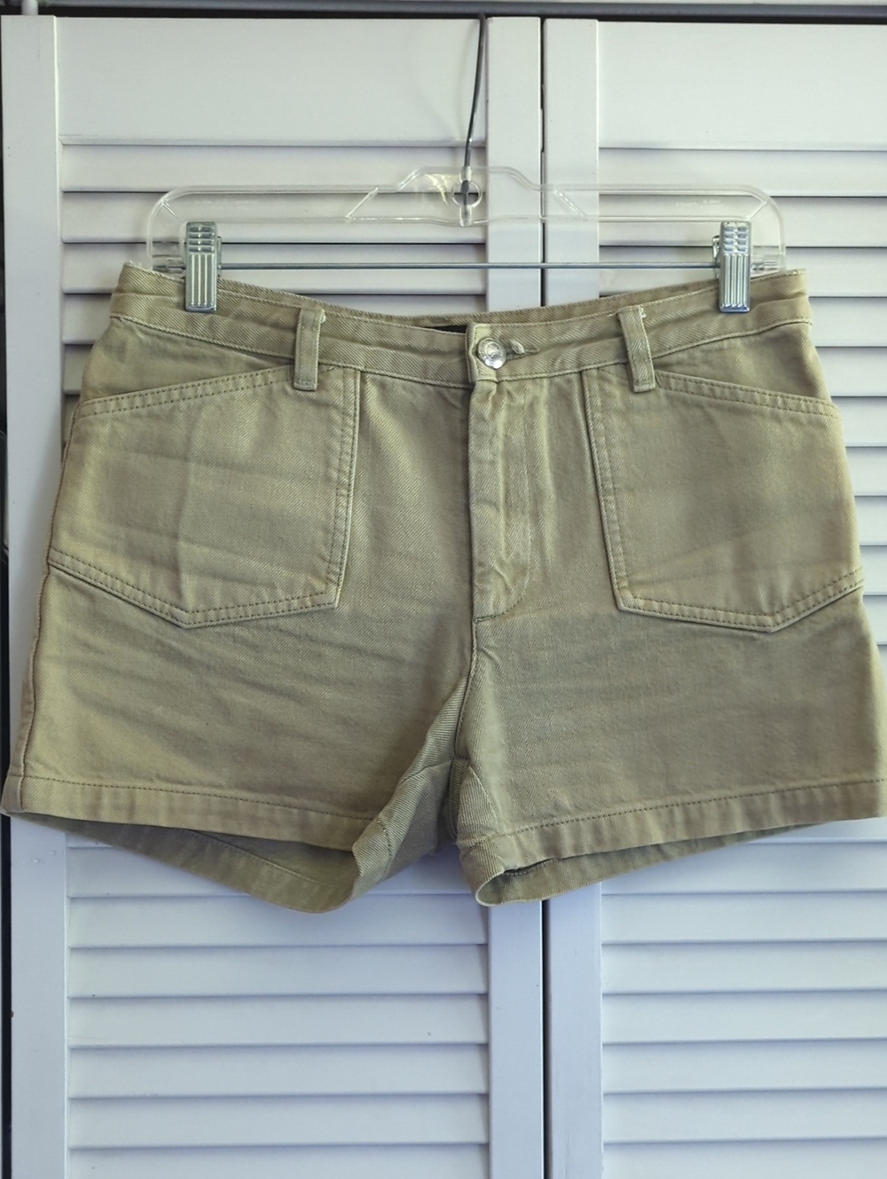 APC Army Green Cotton Short Shorts Size 36